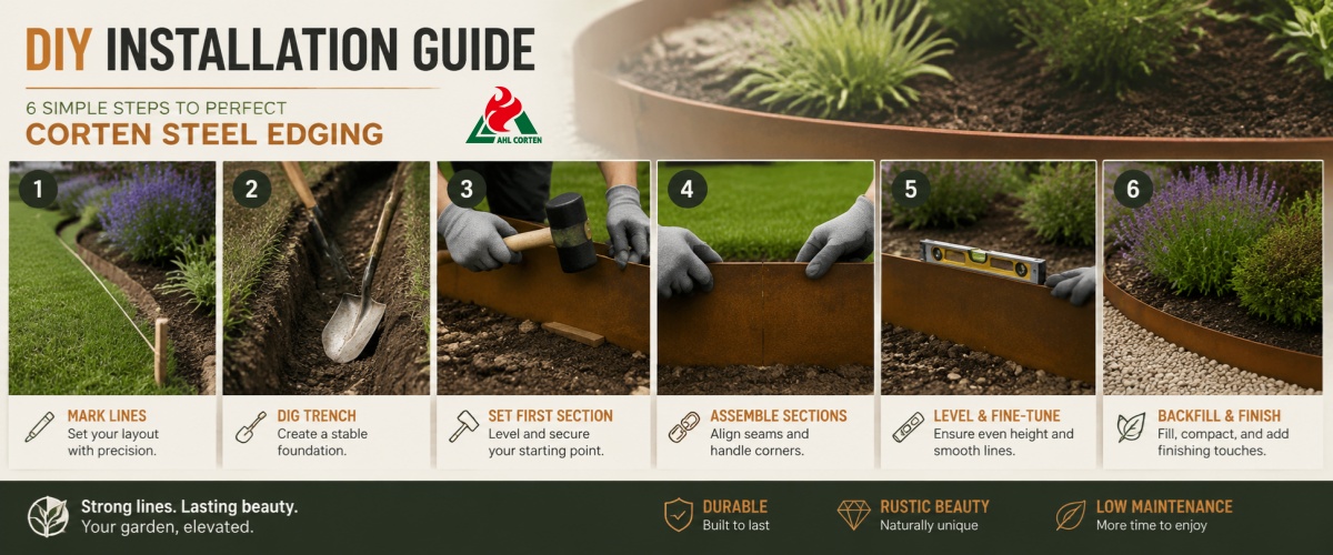 Step-by-Step DIY Installation Guide: Corten Steel Edging